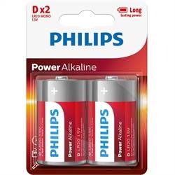  Power Alkaline D/LR20 Batteri 2 stk
