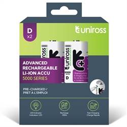  Genopladelig Lithuim D Batteri USB-C 1 pak