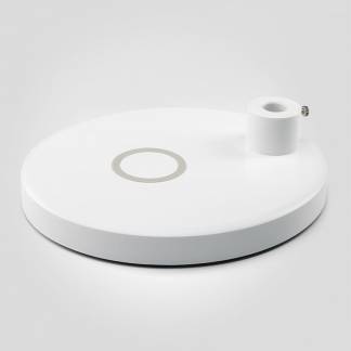 Neos X bordfod hvid NEOS X-lampefoden har en QI-oplader og et USB-opladningsstik, så to enheder kan oplades samtidigt. NEOS-bordlampen kan sammensættes efter dine ønsker.  Bemærk venligst, at du skal tilføje en lampearm.