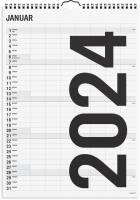 Familiekalender Black and white 7 kolonner 2024 0665 60 