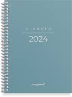 Ugekalender A6 blomme 10,5x14,8cm tv&aelig;rformat 2024 2012 10