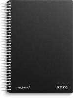 Spiralkalender sort PP 11,7x17,1cm 1 dage/side 2024 2100 00 