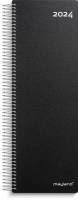 Spiralnoteringskalender sort 10x32cm 1 dag/side 2024 2250 00
