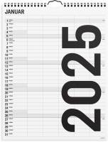 Familiekalender Black and white 5 kol. 2025