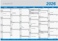 Kontorkalender Klassisk A4 2026