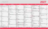 Kontorkalender Stor m/flagdage 2027
