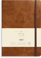 A5 Forma Deluxe ugekalender h&oslash;jf. brun kunstskind 2027