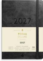 A6 Forma Deluxe ugekalender tv&aelig;rf. sort kunstskind 2027