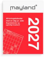Broderikalender m/split og bagsidetekst 2027