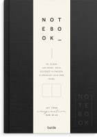Notebook Textile black unlined A5
