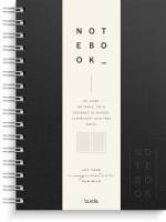 Notebook Textile black lined A5