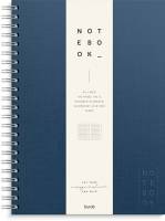 Notebook Textile dark blue lined A4