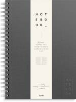 Notebook Textile dark grey lined A4