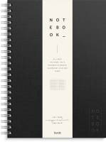 Notebook Textile black lined A4