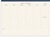 Weekly planner block Textile