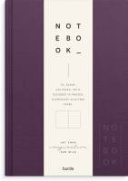 Notebook Textile plum blank A5