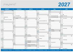 Kontorkalender Klassisk A5 2027