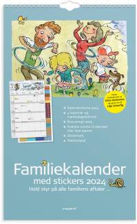 Familiekalender m/Illu. 4 kolonner 2024 24x39cm