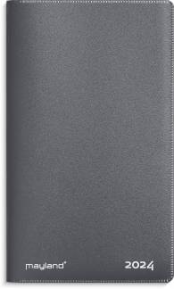 Index Planner Mini PP m&oslash;rk gr&aring; 7,6x13,2cm 2024 0710 00