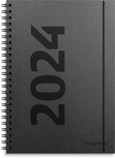 Ugekalender A5 &Aring;rstal sort 15x21cm h&oslash;jform 2024 2005 00 