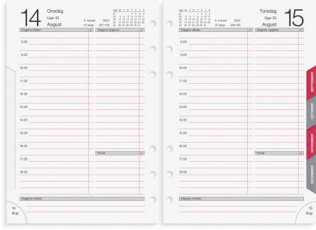 Dagkalender System MM Refill 11,7x17,1cm 2024 2850 00 