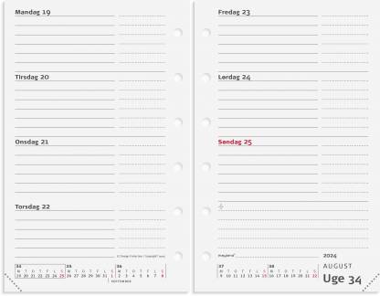 Ugekalender System Mini 8x12,6cm tv&aelig;rformat 2024 3551 00 