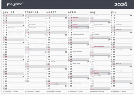 Kontorkalender Moderne A4 2026