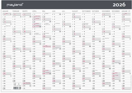 Kontorkalender Moderne A3 1x13 mdr. 2026