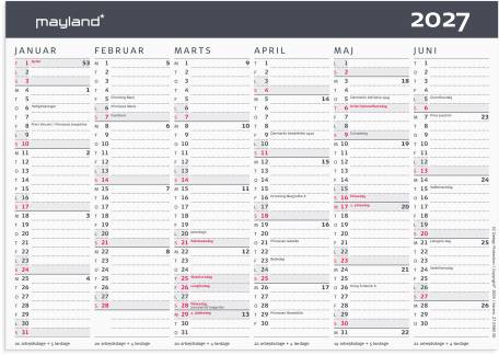 Kontorkalender Moderne A5 2027