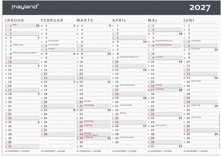 Kontorkalender Moderne A4 2027