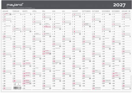 Kontorkalender Moderne A3 1x13 mdr. 2027