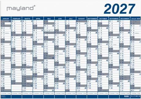 K&aelig;mpekalender 1x13 mdr. PP-plast 2027 (i plastpose)