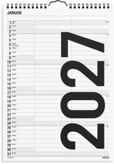 Familiekalender Black and white 2 kol. 2027