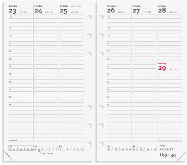 System PP ugekalender h&oslash;jformat REFILL 2027
