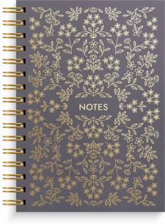 Notebook A5 black flower