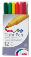 Pentel S360-12* Color Pen Fiberpen 1mm Sæt