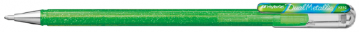 Pentel K110-DMK Dual Met. Roller 1mm Lysgrøn/Metallic blå+rød