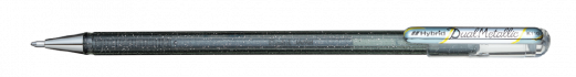 Pentel K110-DZX Dual Met. Roller 1mm Sølv