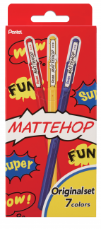 Pentel K110-V7STA MATTEHOP Gelroller 1mm "ORIGINAL"  Sæt