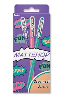 Pentel K110-V7STC MATTEHOP Gelroller 1mm "DREAM" Sæt
