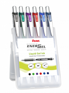 Pentel BL77-6 EnerGel Roller 0,7mm Sæt