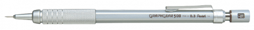Pentel PG513 GRAPHGEAR 500 Stiftblyant 0,3mm Sølv