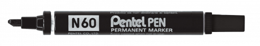 Pentel N60-A Permanent marker 3,9-5,8 mm Sort