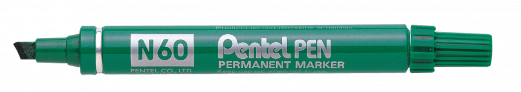 Pentel N60-D Permanent marker 3,9-5,8 mm Grøn