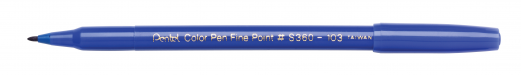 Pentel S360-103 Color Pen Fiberpen 1mm Blå