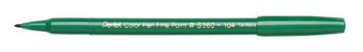 Pentel S360-104 Color Pen Fiberpen 1mm Grøn