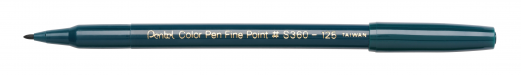 Pentel S360-125 Color Pen Fiberpen 1mm Mørkegrøn