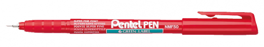 Pentel NMF50-B Permanent fiberpen 0,5 mm Rød