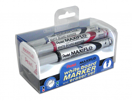Pentel MWL5S-4N Maxiflo Whiteboardmarker 1,5 mm Sæt