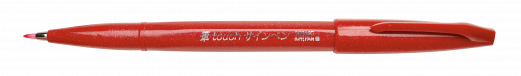 Pentel SES15C-B Brush Sign Fiberpen Rød